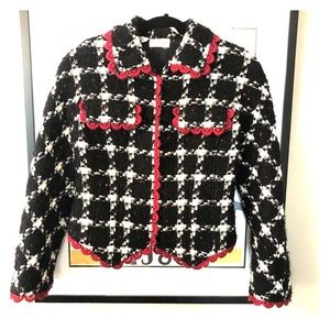 Valentino vintage wool boucle jacket/ skirt set